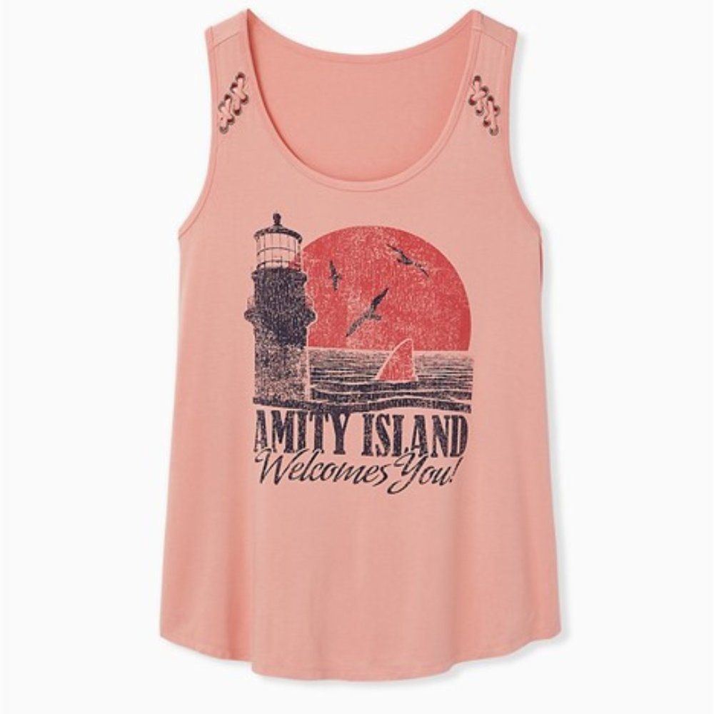 JAWS AMITY ISLAND JERSEY - DUSTY CORAL - TORRID